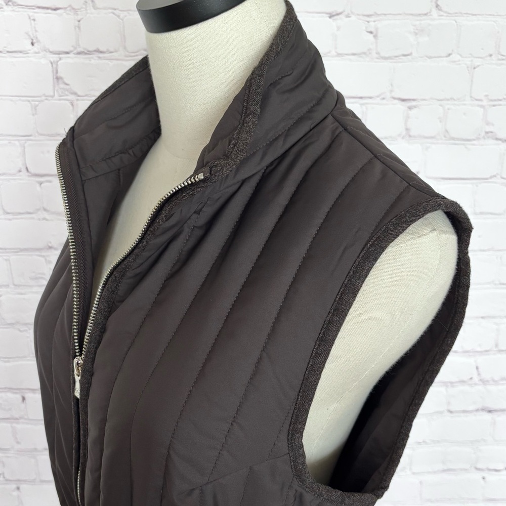 PETER MILLAR Scout Dark Brown Diamond Quilted Travel Vest--NWT--M - Picture 3 of 16